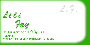 lili fay business card